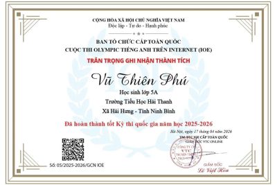 CUỘC THI IOE – TỰ HÀO HÀNH TRÌNH – VỮNG BƯỚC VƯƠN XA