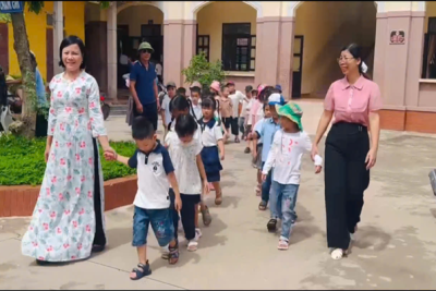 TRƯỜNG TIỂU HỌC HẢI THANH HÂN HOAN CHÀO ĐÓN HỌC SINH LỚP 1 TỰU TRƯỜNG NĂM HỌC 2025-2026